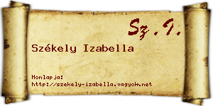 Székely Izabella névjegykártya