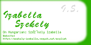 izabella szekely business card
